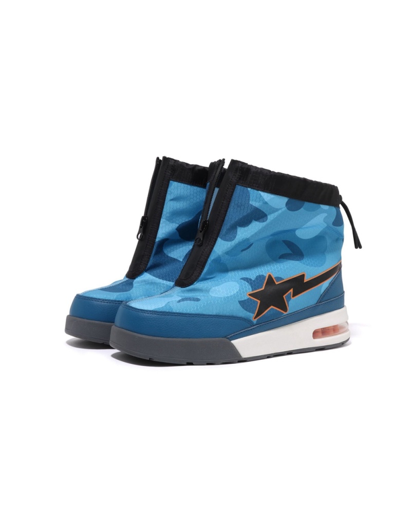 Basket Bape Honeycomb Camo Zip Route STA M2 Bleu Homme | OWD-83458403